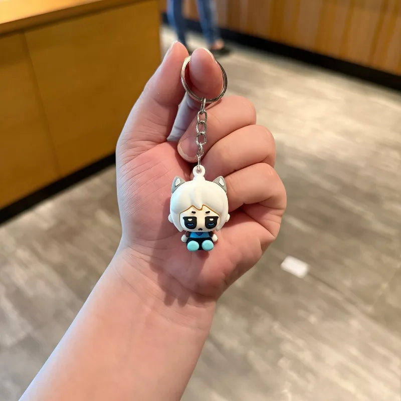 6PCS Valorant New Cute Chibi Character Keychain Double Sided Printed Acrylic Bag Lovely Collectible Backpack Charm Gift for Fans view 3