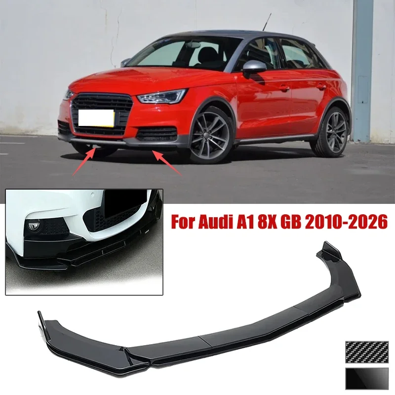 5pcs Front Bumper Shovel For Audi A1 8X GB 2010-2026 Spoiler Front Bumper Deflector Anti Scratch Protection Device Accessory