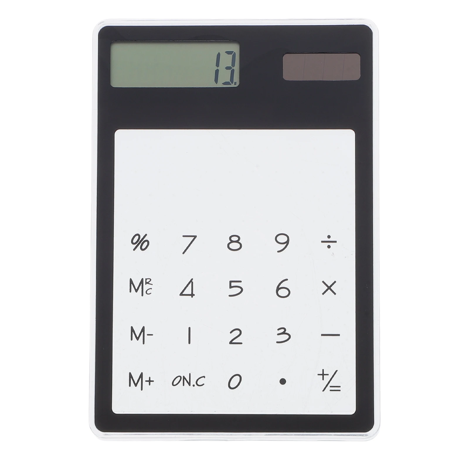 

Solar Calculator Transparent Touch Panel Design School Powered Small Scientific Ultra Thin