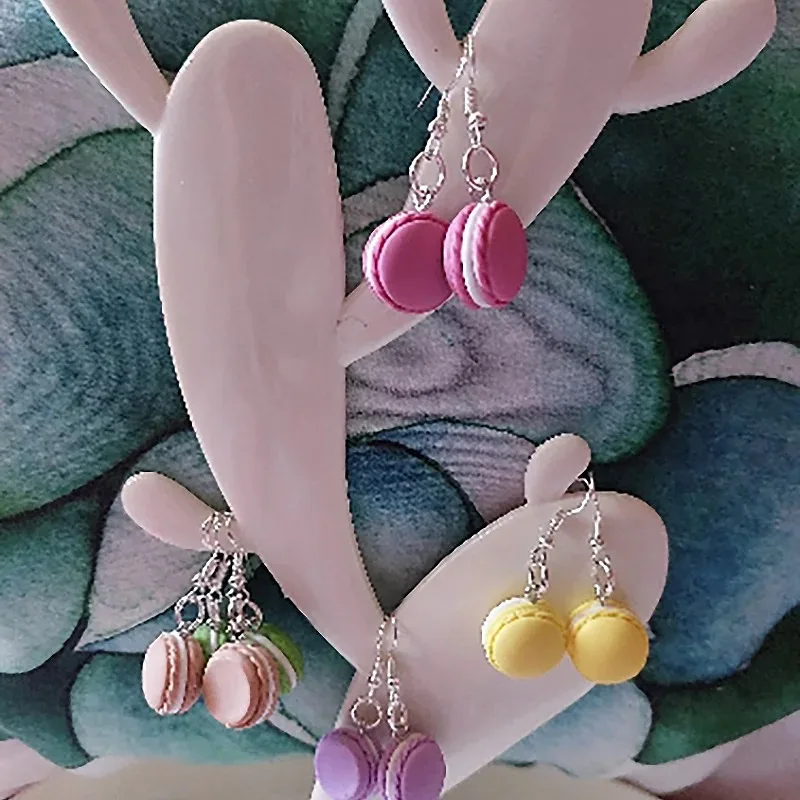 10pcs/lot Cute Macaron Cartoon Cookie Pendant Resin Food Charms for DIY Jewelry Making Accessories Handmade Earring Necklace view 6