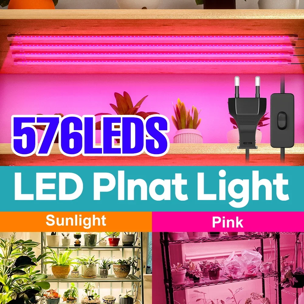 

AC220V LED Grow Light 75leds LED Plant Light Bar Full Spectrum Phyto Lamp For Indoor Plants Flowers Hydroponics System