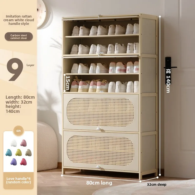 

Firm Multi-layer locker at the entrance of the home, large-capacity storage cabinet, dust-proof shoe rack, small narrow bamboo.