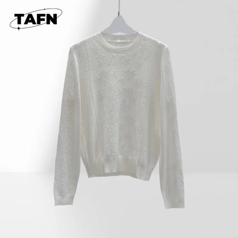 

Soft and Breathable Cashmere Knit Sweater for Women, Great for Layering Cozy Wool Blend Sweater for Women, Perfect AH1612