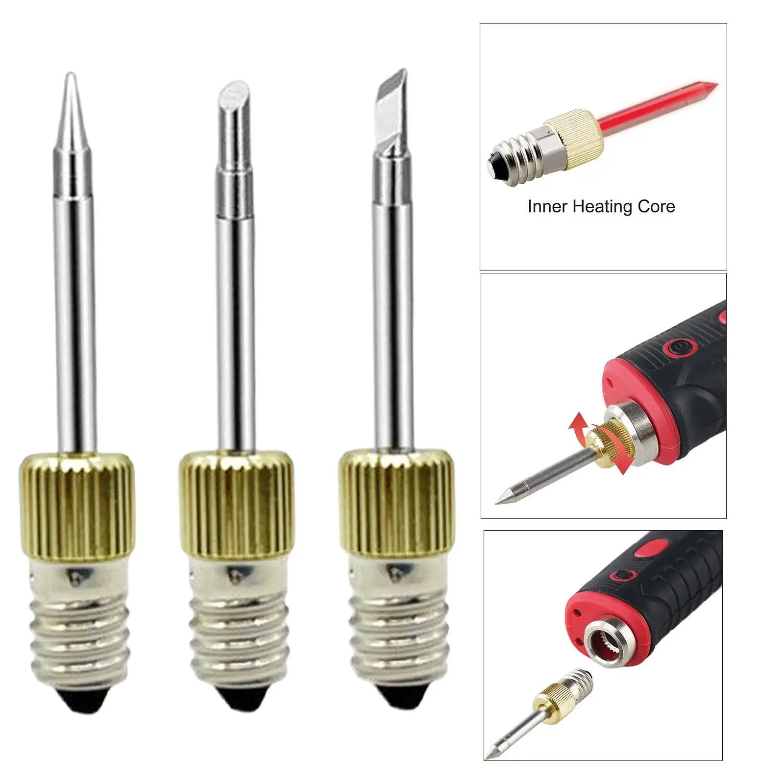 

Iron Tips Threaded Solder Welding Tips Professional for Tool , , length 50mm