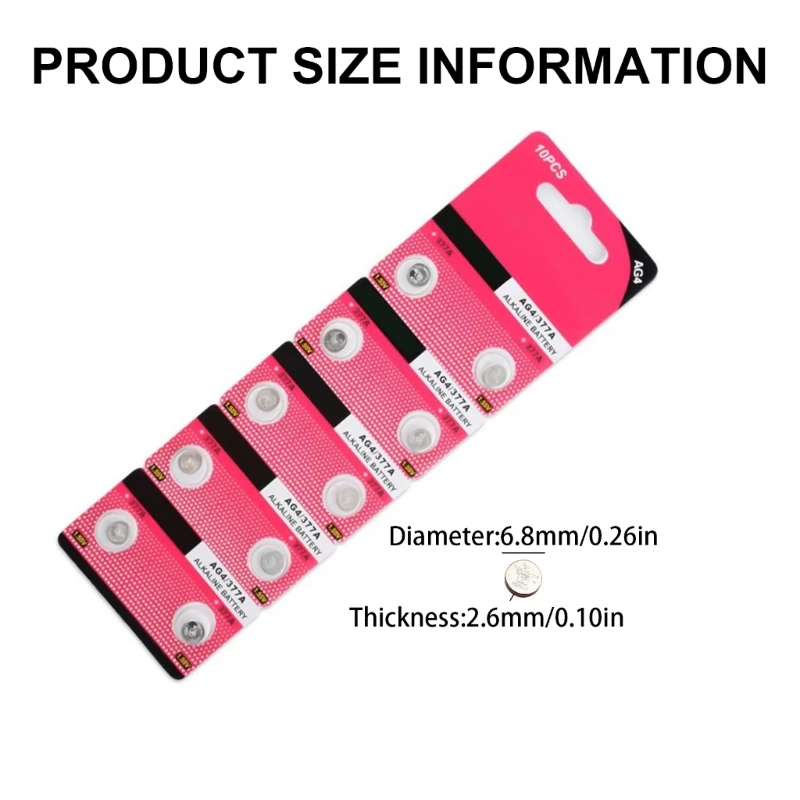20pcs/10pcs High Capacity AG4 LR626 377A Button Cell Batteries for Lasts Electronic Device Use Power Supply Battery