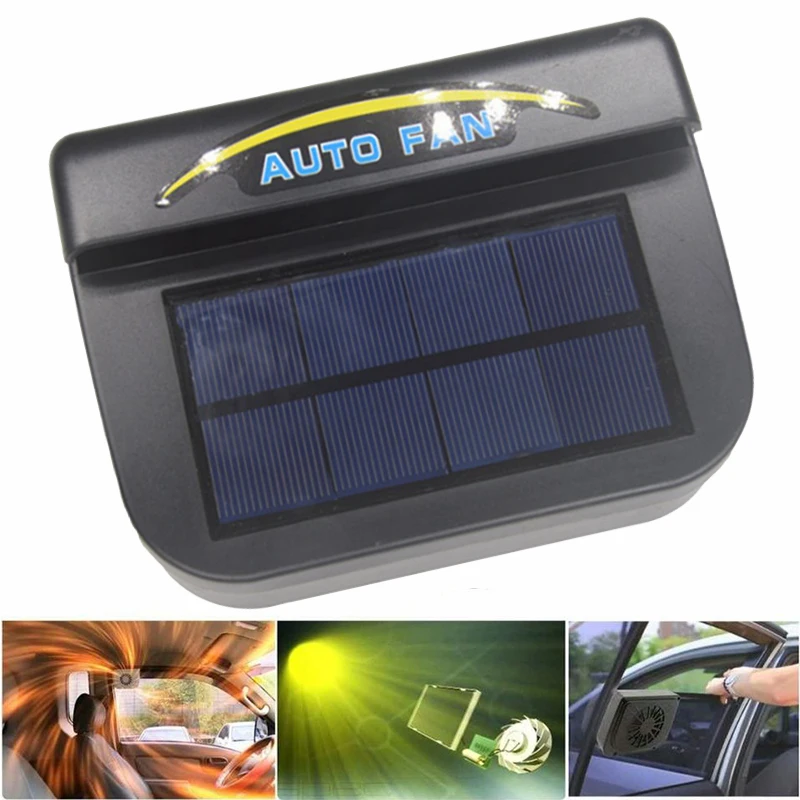 

Abs Universal Solar Powered Car Window Windshield Air Vent Exhaust Car Cooling Fan Exhaust Cooling Fan System Cooler