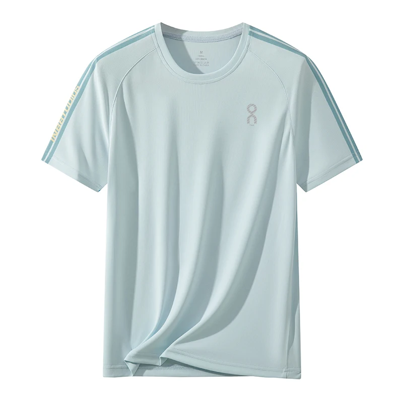 

Мужская футболка для бега на открытом воздухе, повседневная спортивная тренировочная футболка для бега Hanfu Qui Dry, дышащая, влажная, ng ort Sve