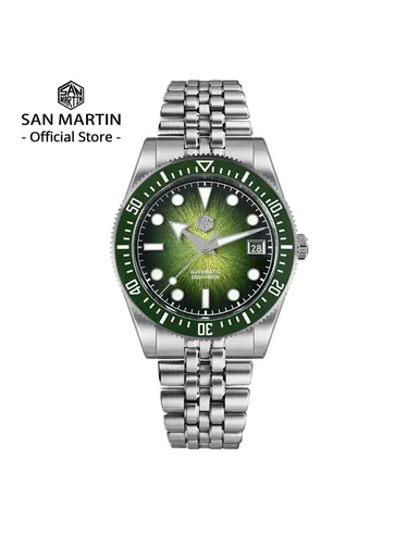 Imagen 1 del producto Reloj de buceo para hombre San Martin de 37,5mm y 40mm, Miyota 9015, esfera esmaltada, reloj de pulsera mecánico automático de lujo, resistente al agua 200m SN0148