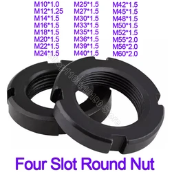 DIN981 M10 M12 M14 M16 M18 M20 M22 M24 M25 M27 M30 M33 M35 M36 M39 M40 M42 M45 M48-M60 Round Nut Slotted Nut Four Slot Nut GB812