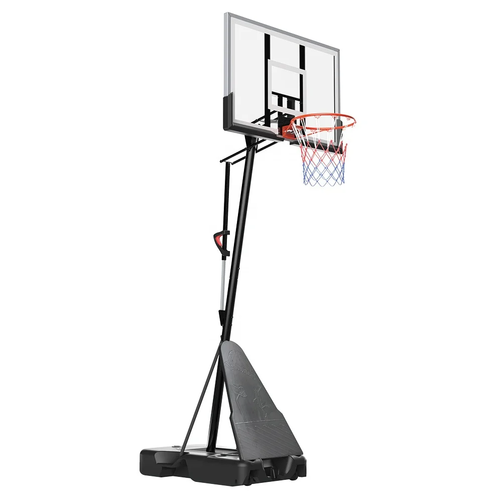 

Height Adjustable Portable Basketball Hoop Goal Stand Basketball Backboard Outdoor