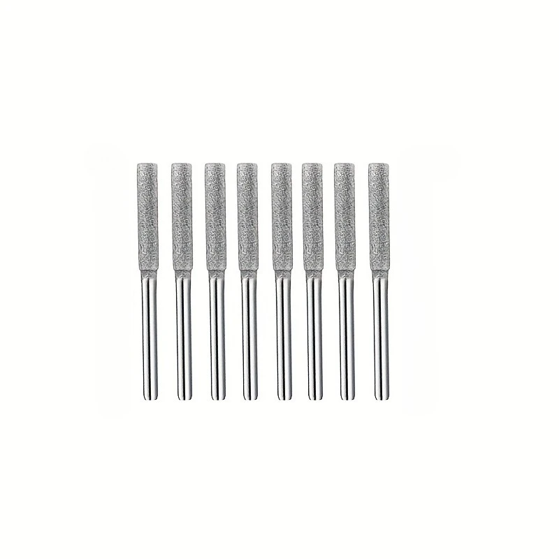 8Pcs Diamond Chainsaw Sharpener Set Titanium Coated Grinding Bits Rotary Sharpening Tools
