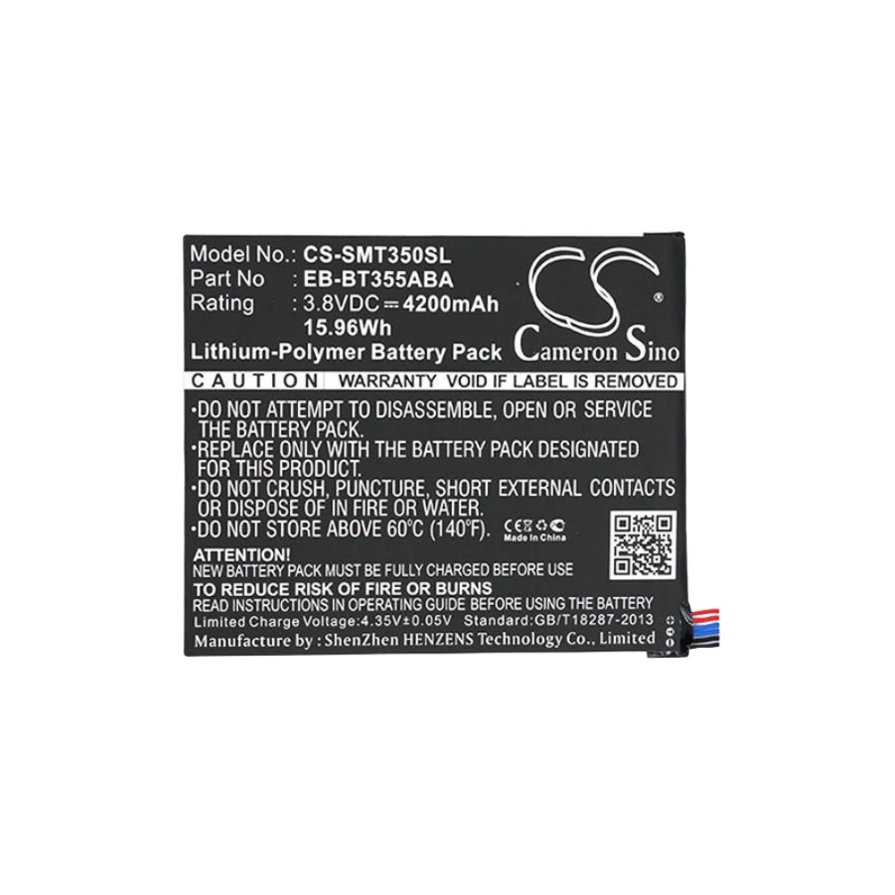 Li-Polymer Tablet Battery for Samsung,3.8v,4200mAh,SM-T350 Galaxy Tab A 8.0 SM-P350 Galaxy Tab A 8.0 SM-T350,EB-BT355ABA