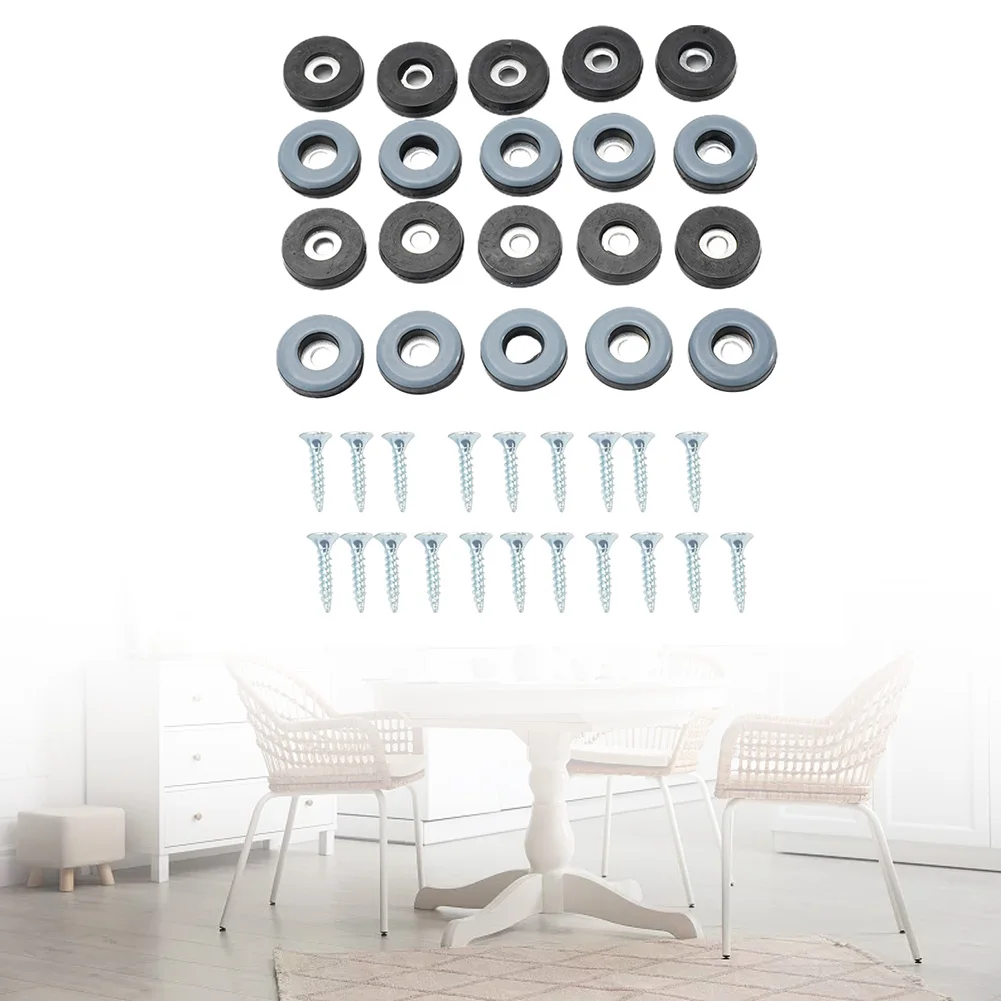 

20 Pack Furniture Feet Sliders Movers with Screws for Sofa Bed Table Reduces Friction and Protects Floors During Moves