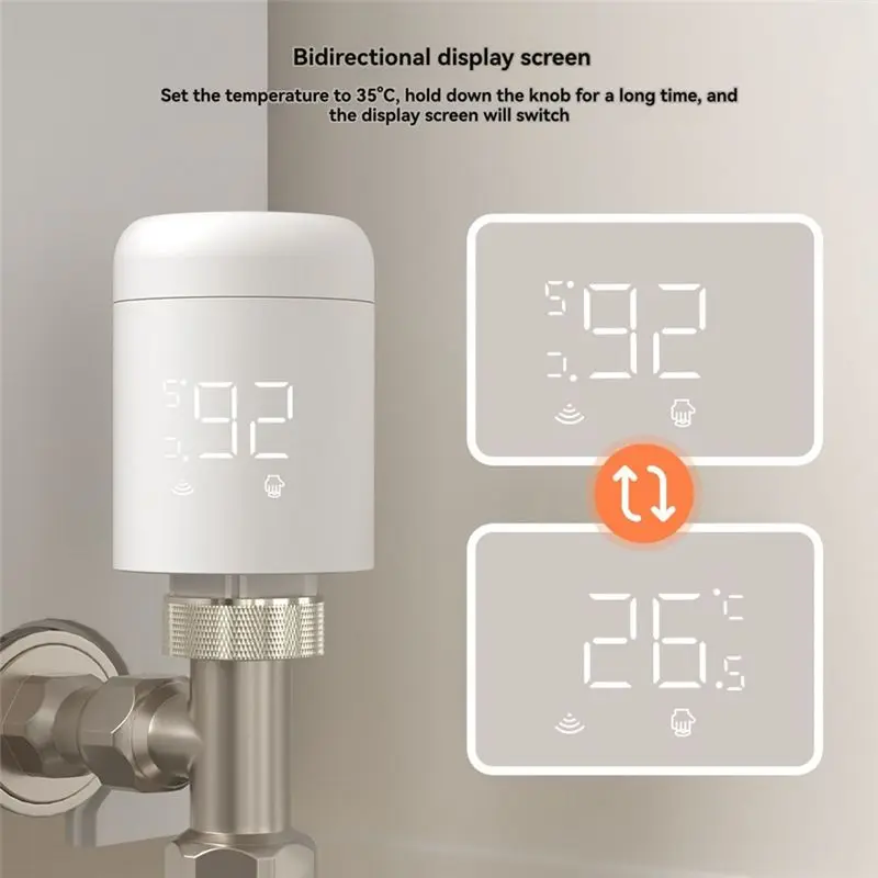 [NEW A09R!】 For Alexa Google Home Compatible 2Pcs Zigbee TRV Radiator Actuator Valve Thermostatic Radiator Valve Temperature Con