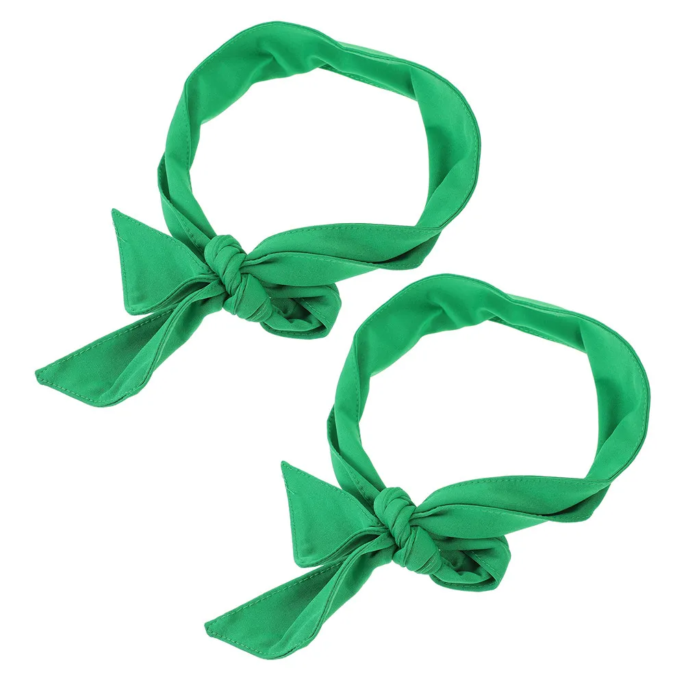 

2Pcs Unisex Tennis Sweat Absorbing Head Tie Headbands Elastic Fit for Running Workout Fitness Fabric Sweat Bands