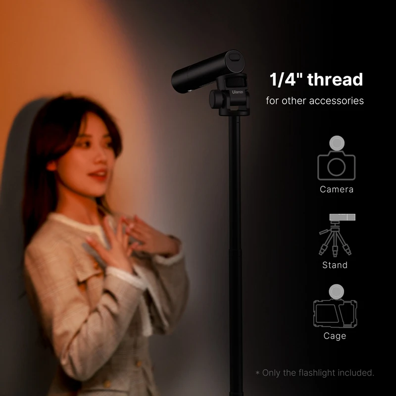 Ulanzi lm07ミニ写真懐中電灯,コンデンサーライト,可変焦点,防水,結婚式のモデリング,タイプc LED懐中電灯