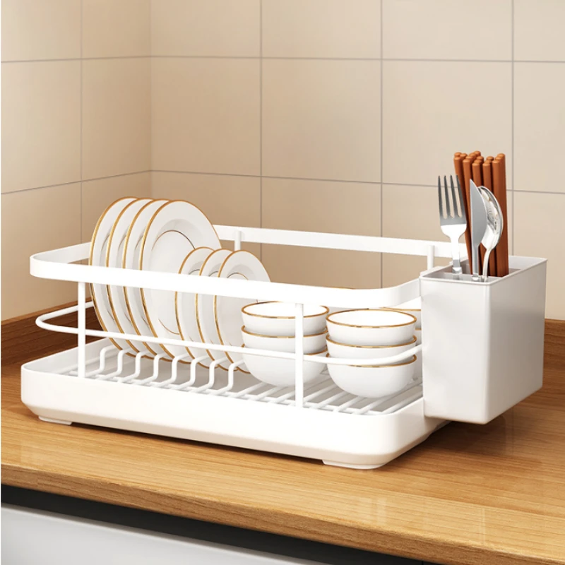 

Multifunctional Dish Racks, Kitchen Tray Storage Holder, Countertop Drain Storage Rack, Simplicity Household Integrated Holder