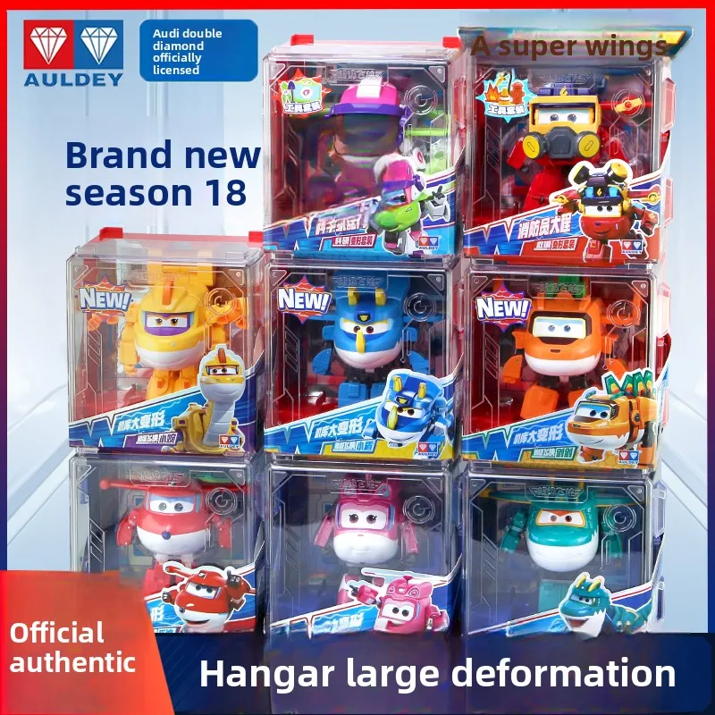 

Super Wings Hangar Wall Mecha Model Jett Dizzy, полный комплект-трансформер, шериф, дедушка, декор, детская игрушка, детский подарок премиум-класса