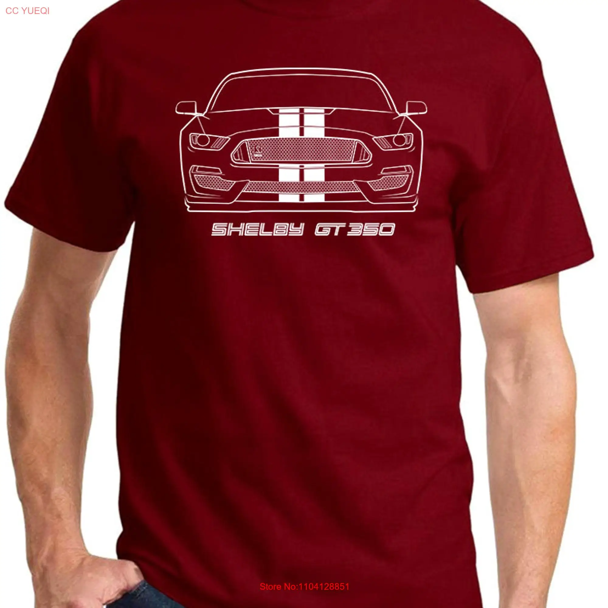 2016 20 Shelby GT350 Mustang Full Stripes Front End Profile Design T Shirt long or short sleeves