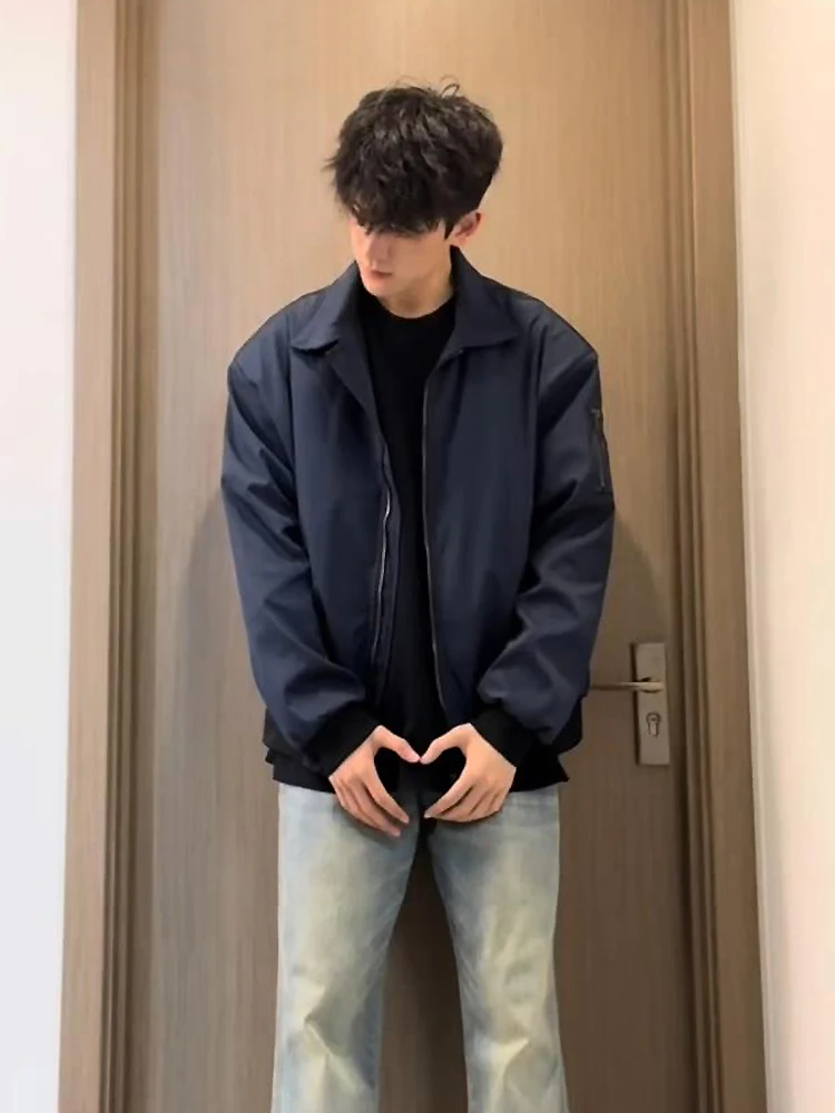 

Cleanfit American Style Men's Short Jacket Spring Autumn Pilot Coat Youth Popular Outdoor Commuting Sport Workwear Straight Hem