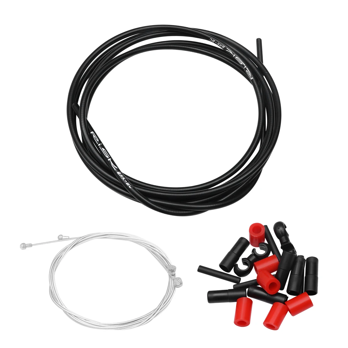 

1 set 1 Set Bike Brake Cable Wire Tube Kit Front Rear Brake Inner Cables S Shape Rotation Buckles Derailleur Line Caps Bike
