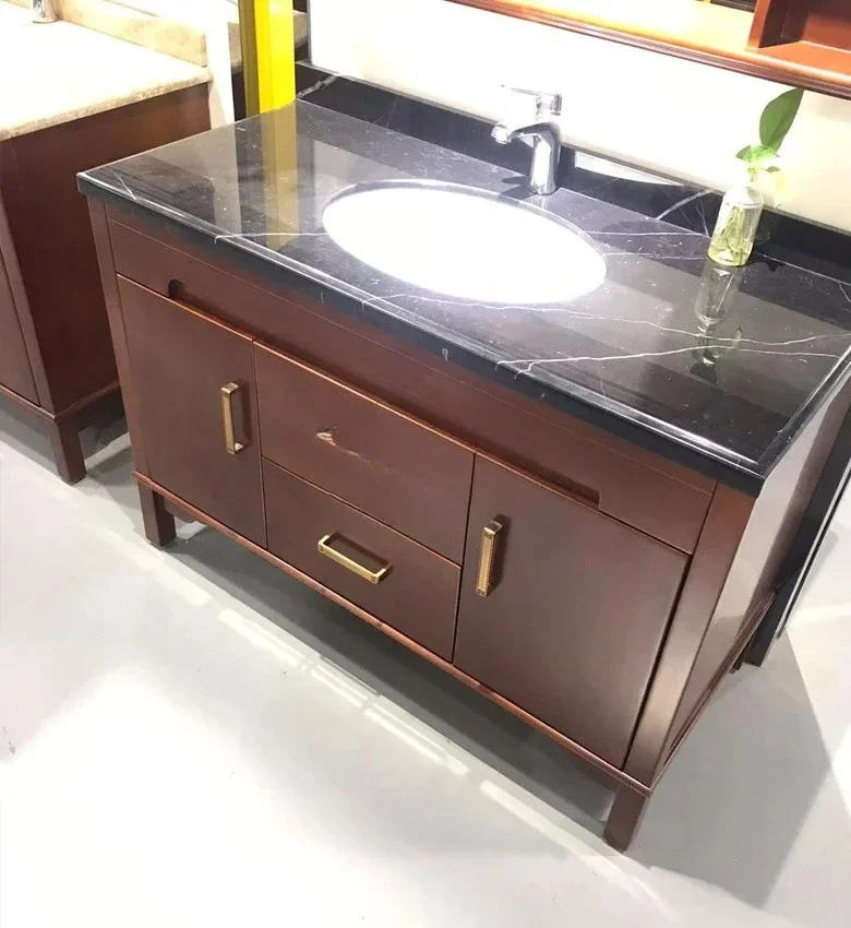 Light Luxury Bathroom Cabinet Combination Sink Washbasin Mirror Washstand Chinese Style