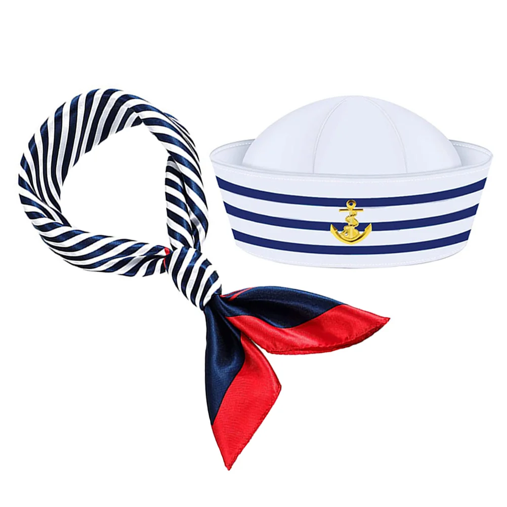 Halloween Costumes Sailor Hat Set Na-vy Captain Accessories Uncle Sam Hats Men Ships Marine Child