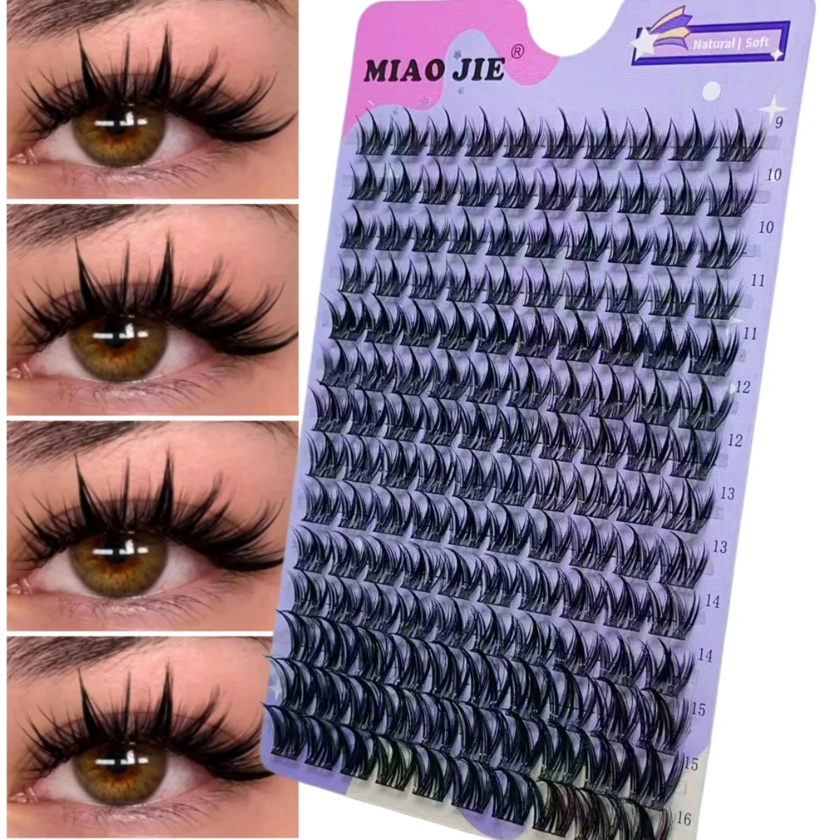 WINKLURE Manga Wimpernbüschel Wispy Wimpernverlängerungen Anime Wimpern-Cluster-Kit Spiky Wimpernbüschel D-Curly Einzelwimpern – Detail 6