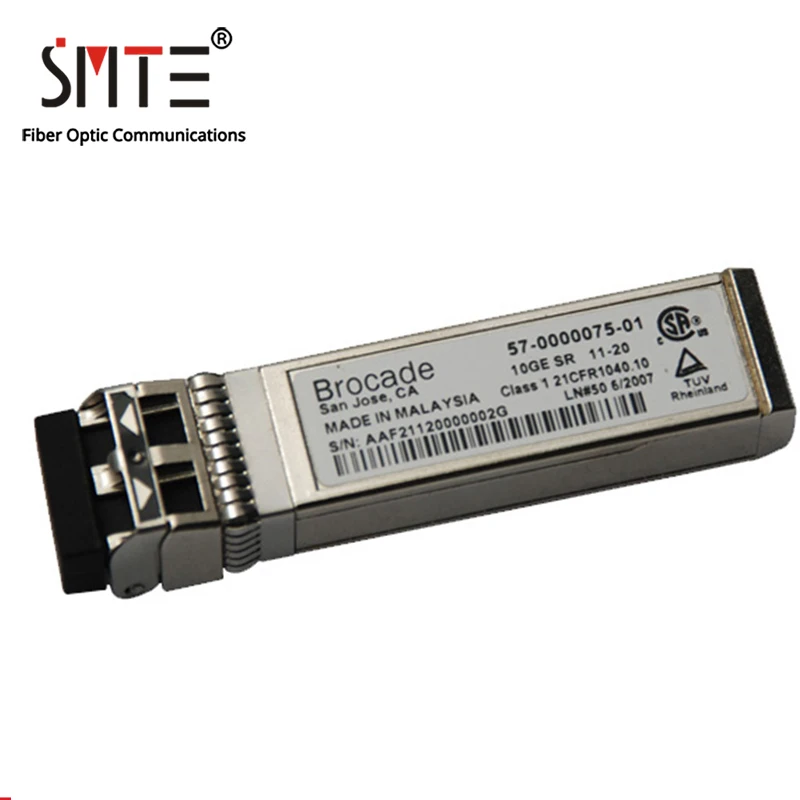 Brocado original e novo 57- 0000075 -01 850nm 10GB 300M SR SFP + Gigabit módulo multimodo SFP + transceptor de fibra óptica