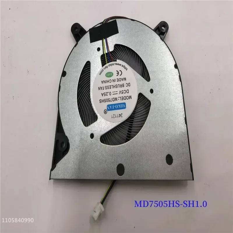 for Tingshuo Q15A Laptop New Cooling Fan MD7505HS DBAA07505H05H Replacement Internal CPU Cooler Motor