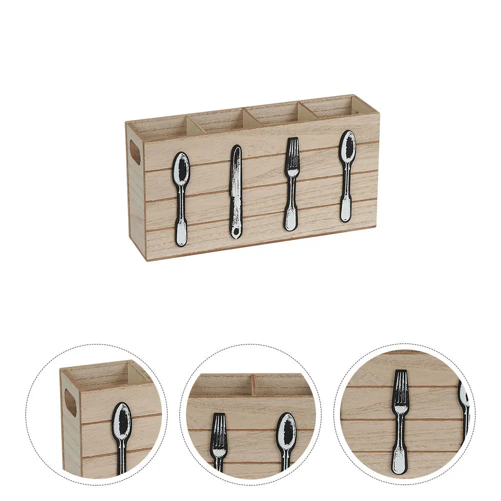 

Cutlery Organizer Kitchenware Storage Container Premium Wood Material Practical Scratchresistant Elegant