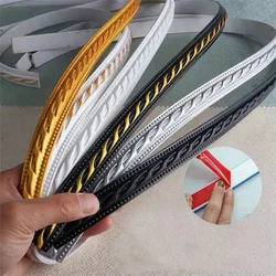 1m Elegant Faux Plaster PVC Decorative Trim - Waterproof Self-Adhesive Molding for Door Frames, Windows, and TV Walls