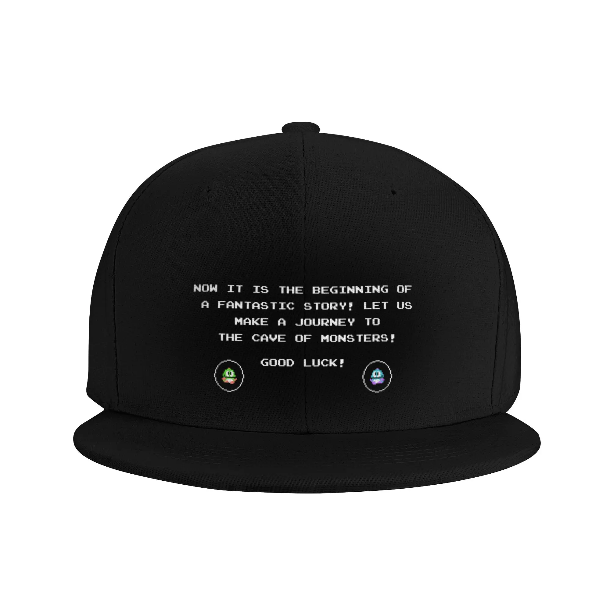 Fashion Bubble Bobble starting screen Flat Brim Sun Hat  Vintage Distressed Hats For Women