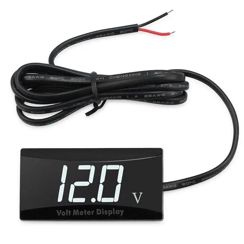 Precise 12V Battery Voltmeter Display Digital Voltmeter LED Indicator Universal For Car Motorcycle Voltage Meter