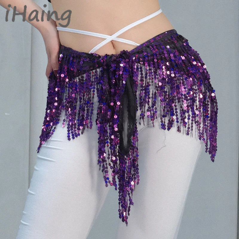 

Регулируемый блестящий ремень для танца живота, набедренный шарф с блестками, пояс для танцев, поясная юбка, цепочка для женщин, универсальная группа