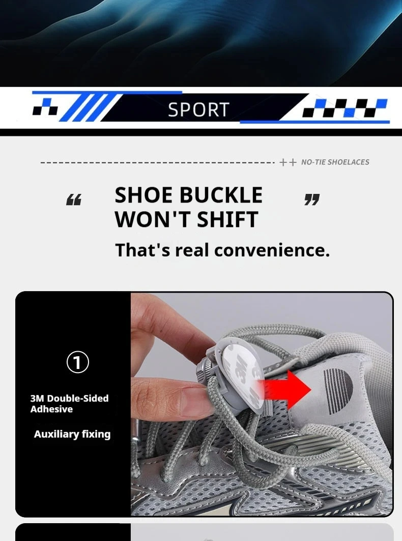 Graue, schwarze, weiße automatische Schnürsenkel für Sneaker, Schnürsenkel mit Drehverschluss, für Kinder und Erwachsene, für Outdoor-Sportarten, Schuhzubehör. – Detail 6