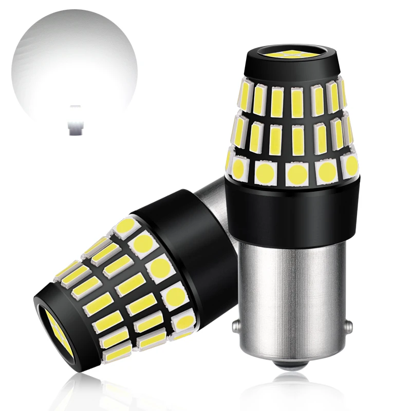 100PCS Super Bright 1156 BA15S Led Bulb BAU15S PY21W P21W Auto Car Reverse Singal Light Tail Brake Lamp White 30smd 12smd