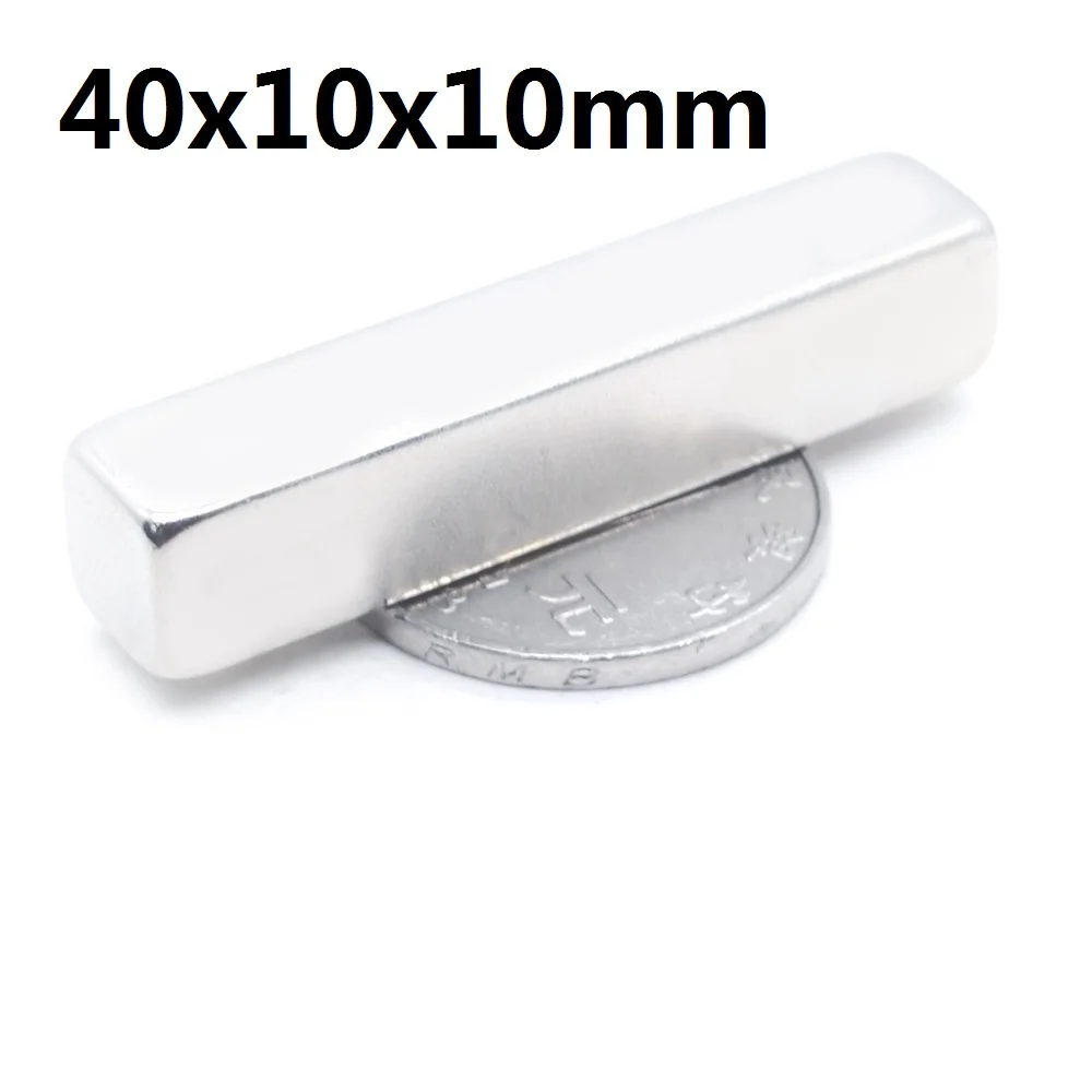 

1-1000Pcs 40x10x10 Neodymium Magnet 40mm x 10mm x10mm N35 NdFeB Block Super Powerful Strong Permanent Magnetic imanes new magnet