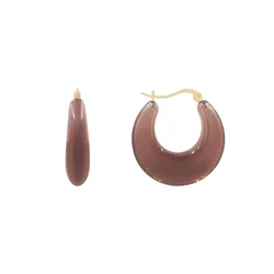 New Colorful Resin Acrylic Charms Earring Gold Color Circle Hoop Earrings For Women Girl Casual Fashion Party Jewelry Gift