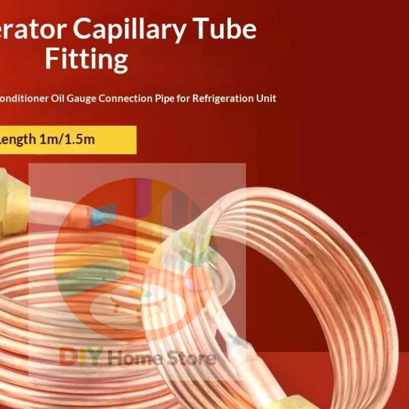 Copper Capillary Tube 3mm Flexible Coil Corrosion Proof Copper Pipe for Refrigerator Condenser DIY Electronic Hardware Repairs
