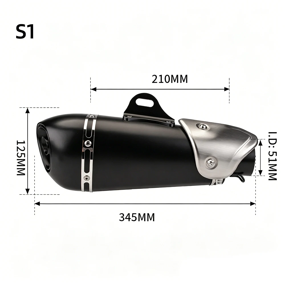Motorcycle for R3 NINJA400 MT-09 CBR500 Z1000 S1000RR Exhaust Link Pipe Muffler Escape Alpha Carbon DB Killer