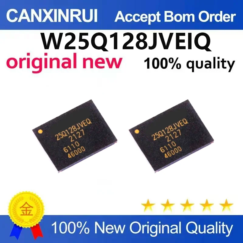 (5pcs-100pcs)Brand new original W25Q128JVEIQ SMT WSON-8 3V 128M bit serial flash memory chip