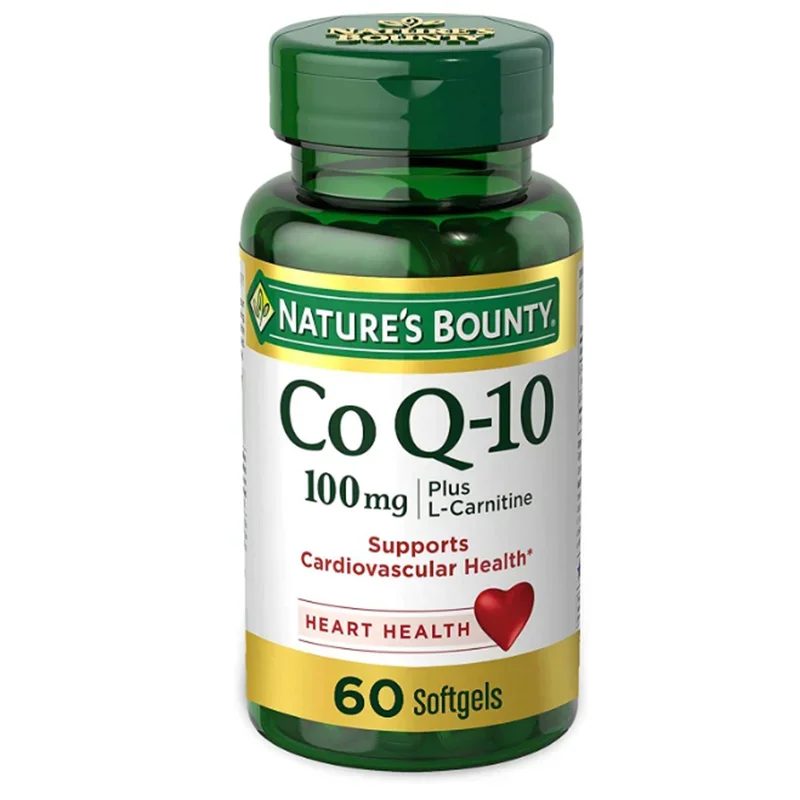 

1 Bottle 60 Pills 100mg Coenzyme Q10 Soft Capsule Containing L-Carnitine To Protect Heart Myocardium Health Food