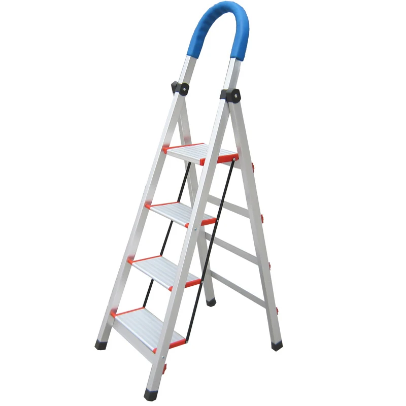 Aluminum alloy ladder household  ladder folding telescopic  climbing portable escalator indoor thickened stairs backgammon