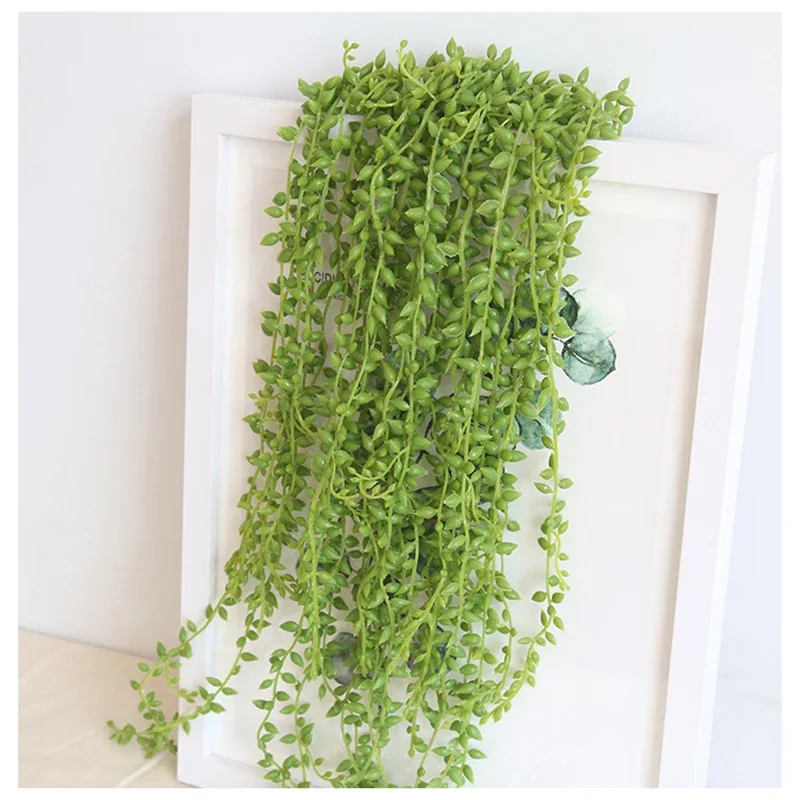 78CM Artificial Succulents Lover Tears Green Rattan Wall Hangings Plant Home Shop Wedding Floral Decor