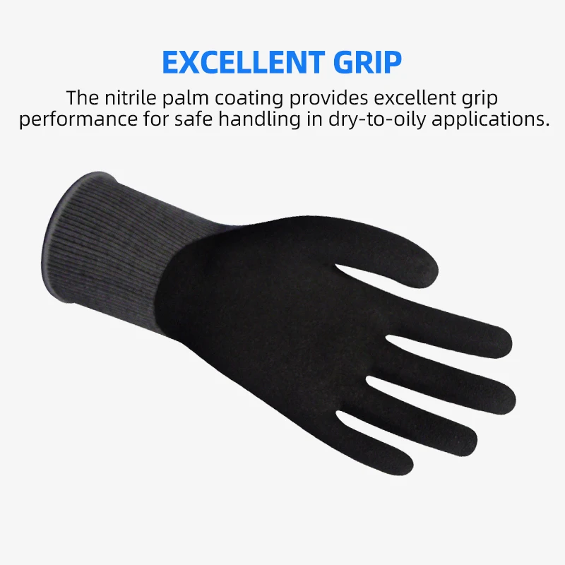 Wonder Grip 12 Pairs/24pcs General Safety Work Gloves w/ Nitrile Palm Coating 13 Gauge Nylon Lining Abrasion Resistant Anti-Slip