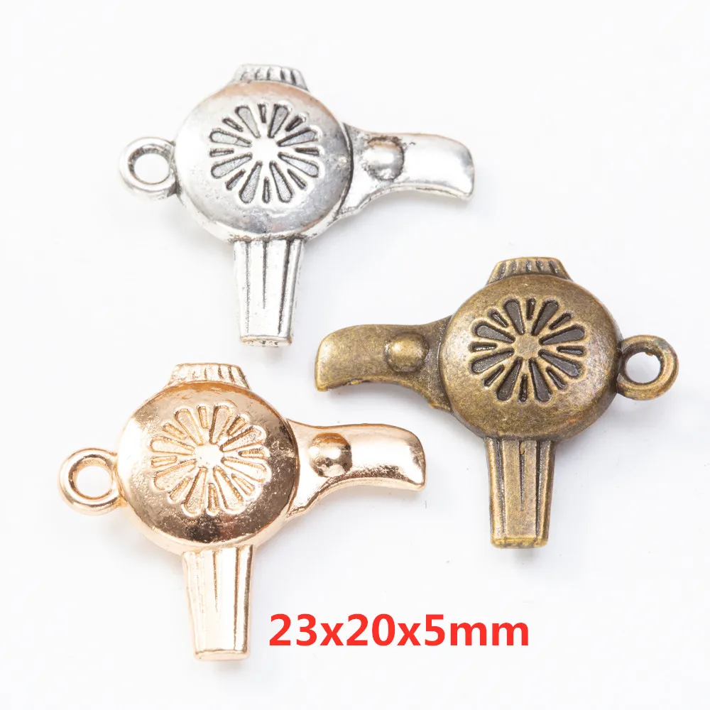 20pieces (hair drier) vintage zinc alloy charm metal pendant DIY jewelry discovery making accessories 3198