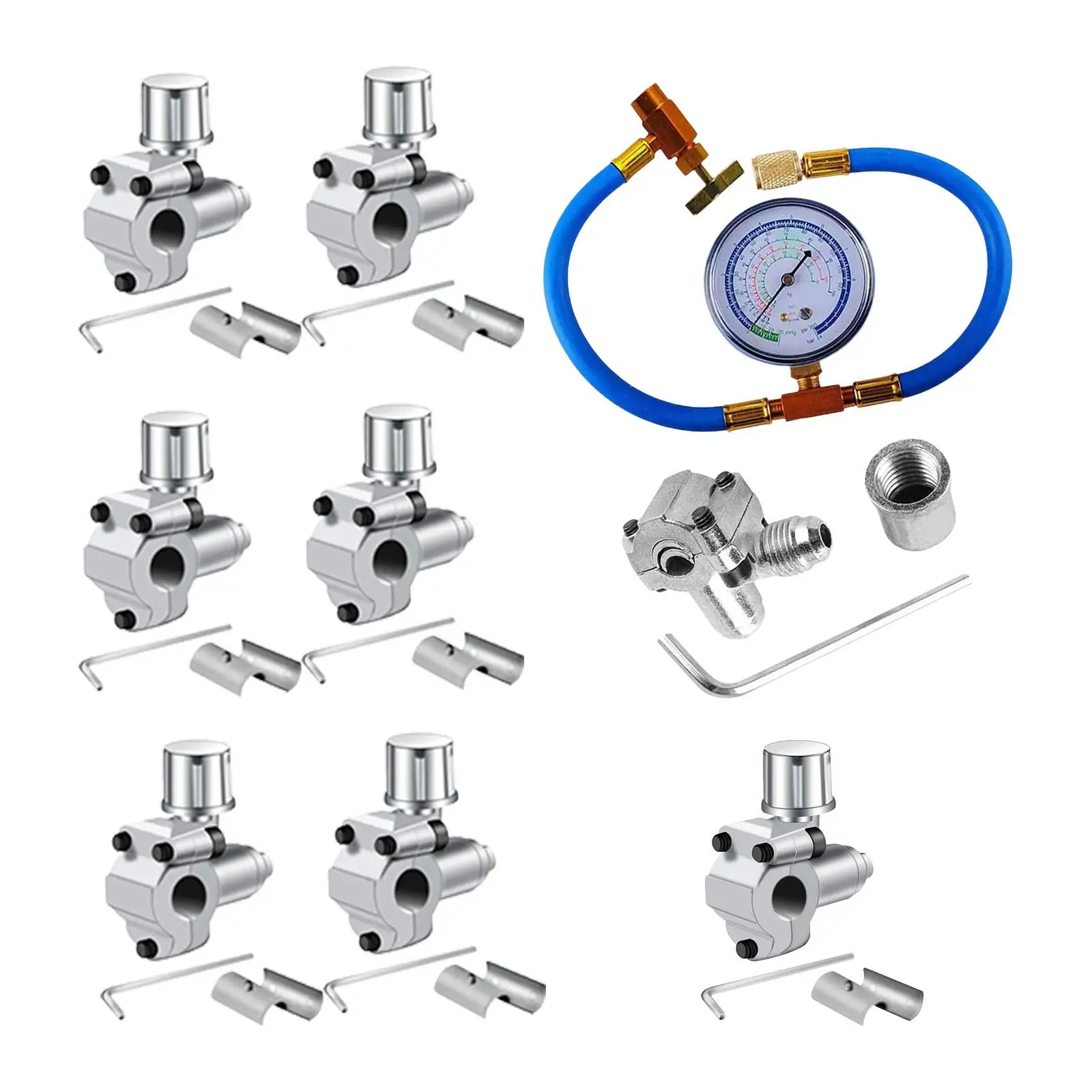 Bpv31 Piercing Tap Valve Kit Line Tap Valve Kit Assembly Repair Replace Parts Adjustable for Gpv31 Gpv56 Gpv38 AP4502525 1/4