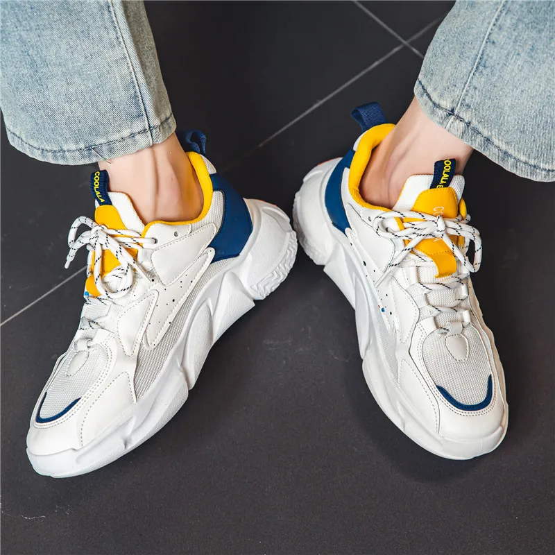 Baskets à plateforme en maille respirante pour hommes, chaussures de jogging décontractées, baskets de rue Hip Hop, mode d\'été, 2022