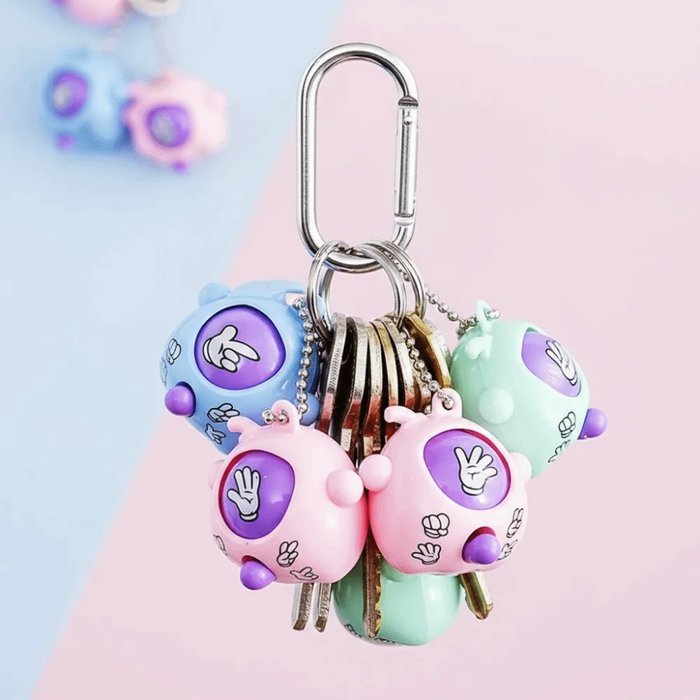 10 Pcs Fair Showdown Machine Mini Guessing Game With Key Chain Children Gits Key Chain Pendant Sensory Fidget